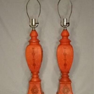 LOT 83A: PAIR MID CENTURY CERAMIC LAMPS