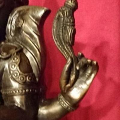 LOT 118B: LARGE BRONZE SCULPTURE OF GANESH