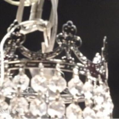 LOT 139: FRENCH EMPIRE STYLE CRYSTAL CHANDELIER