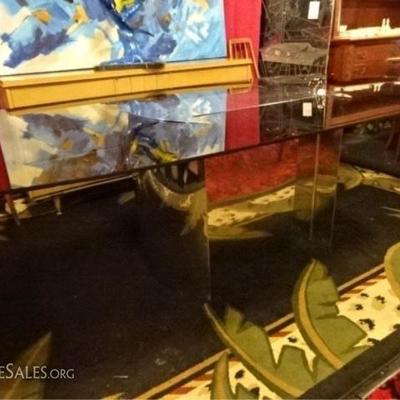 LOT 104C: 1970's MID CENTURY STEEL DINING TABLE