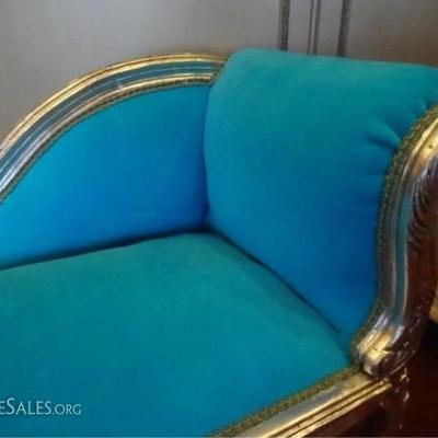 LOT 93C: LOUIS XV STYLE CHILD SIZE CHAISE