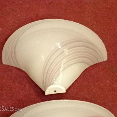 LOT 115B: PAIR ART GLASS WALL SCONCES