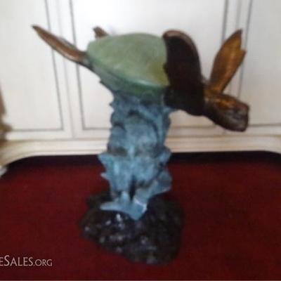 LOT 103: BRONZE SEA TURTLE SCULPTURE