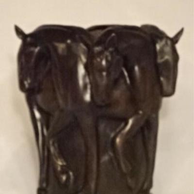 LOT 77D: FRENCH ART DECO STYLE BRONZE VASE