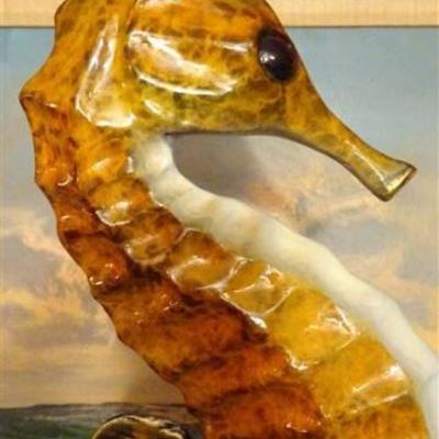 LOT 66: LARGE SEAHORSE BRONZE SCULPTURE