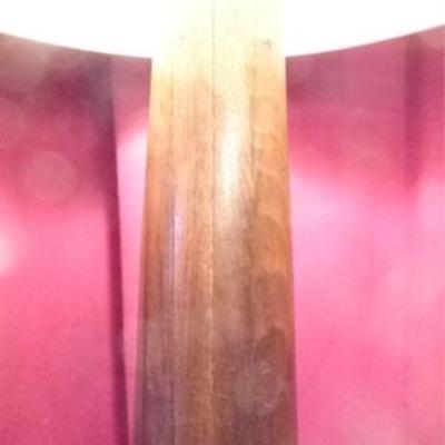 LOT 89D: TALL MID CENTURY MODERN WOOD LAMP,