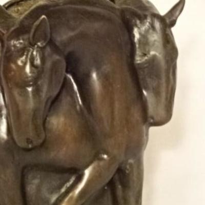 LOT 77D: FRENCH ART DECO STYLE BRONZE VASE