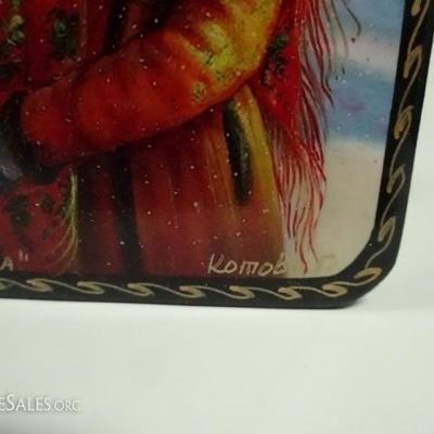 LOT 83B: 6 PC RUSSIAN HAND PAINTED LACQUERED BOXES