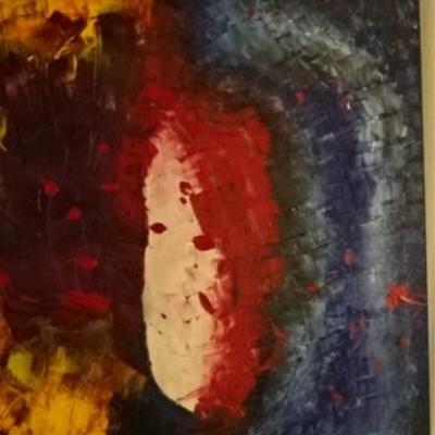 LOT 42A: LARGE ABSTRACT ORIGINAL PAINTING ON CANVAS