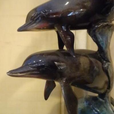 LOT 145: LARGE PATINATED BRONZE SCULPTURE