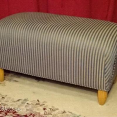 LOT 63A: PAIR UPHOLSTERED OTTOMANS