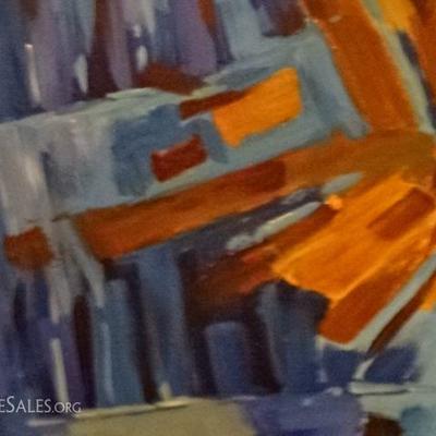 LOT 122C: HUGE ACRYLIC ABSTRACT PAINTING ON CANVAS