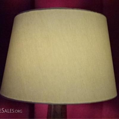 LOT 89D: TALL MID CENTURY MODERN WOOD LAMP,