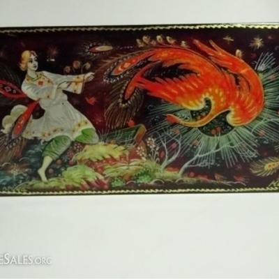 LOT 83B: 6 PC RUSSIAN HAND PAINTED LACQUERED BOXES