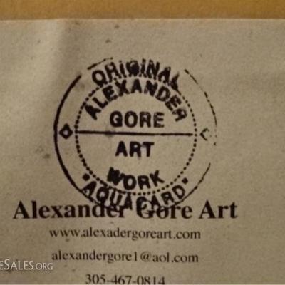 LOT 194: ALEXANDER GORE ORIGINAL OIL PAINTING ON PAPER