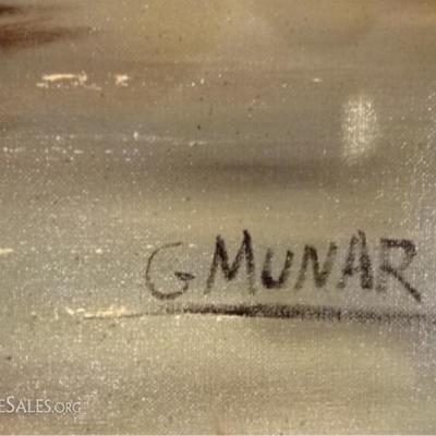 LOT 123C: G. MUNAR OIL PAINTING ON CANVAS