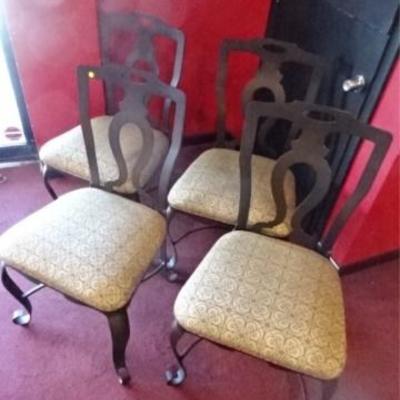 LOT 80D: 4 PC METAL CHAIRS