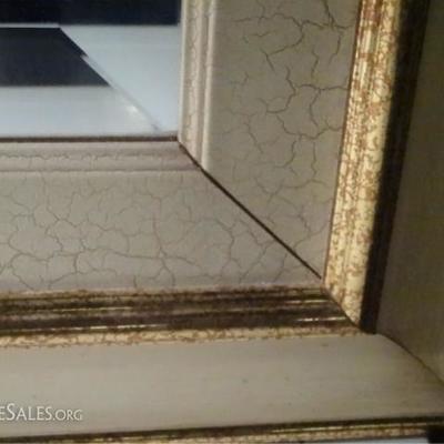LOT 76: HUGE WOOD FRAME MIRROR