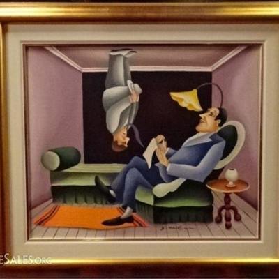 LOT 101C: YUVAL MAHLER OIL ON CANVAS PAINTING