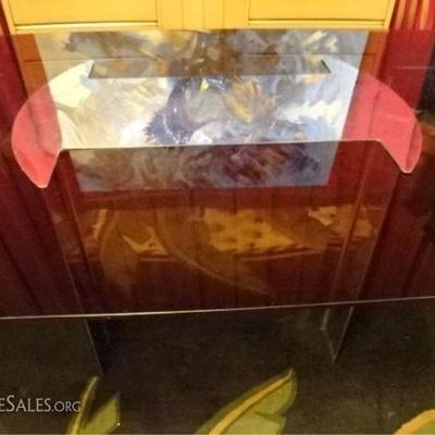 LOT 104C: 1970's MID CENTURY STEEL DINING TABLE