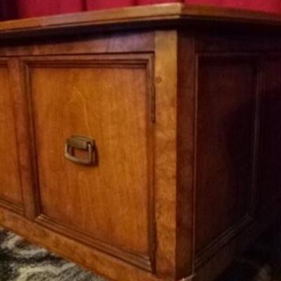 LOT 41: PAIR MID CENTURY WOOD END TABLES, CIRCA 1960's