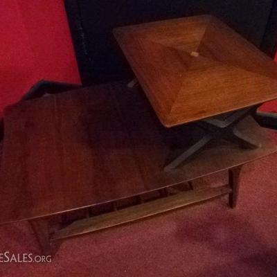 LOT 55: 2 PC MID CENTURY MODERN TABLES, CIRCA 1950's