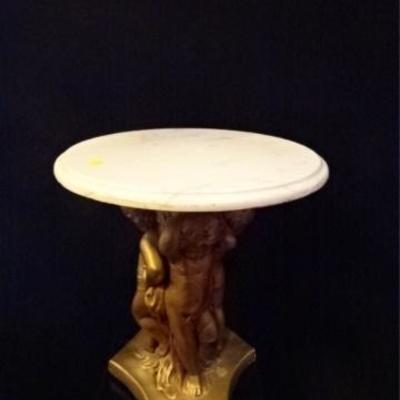 LOT 58D: MARBLE TOP PEDESTAL