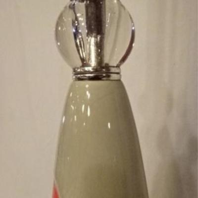 LOT 61B: ACRYLIC AND WOOD FLOOR LAMP