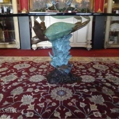 LOT 103: BRONZE SEA TURTLE SCULPTURE