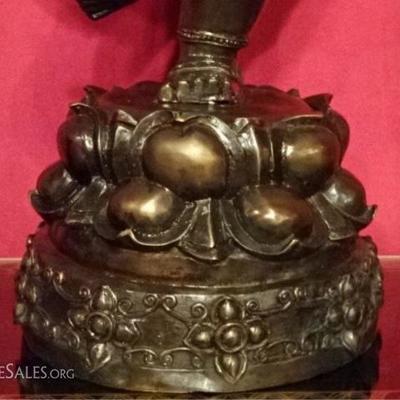 LOT 118B: LARGE BRONZE SCULPTURE OF GANESH