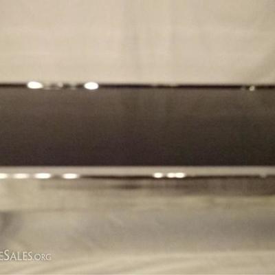LOT 54C: MID CENTURY MODERN CHROME AND WOOD CONSOLE TABLE