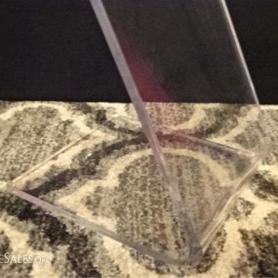 LOT 77B: MID CENTURY Z SHAPE LUCITE TABLE