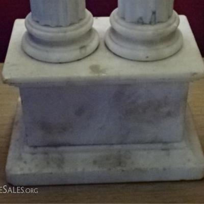 LOT 88D: MARBLE IONIC COLUMN TABLE LAMP