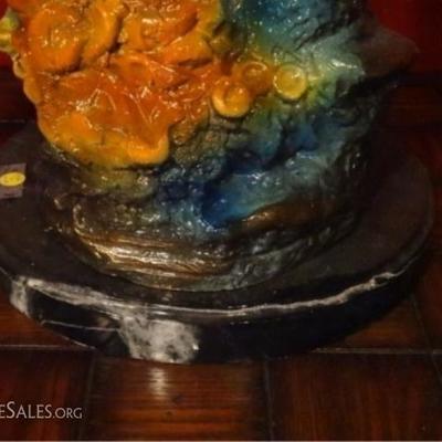 LOT 102: HUGE PATINATED BRONZE TUNA SCULPTURE