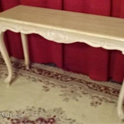 LOT 67A: LOUIS XV STYLE STONE TOP CONSOLE TABLE
