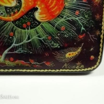 LOT 71C: 5 PC RUSSIAN HAND PAINTED LACQUERED BOXES