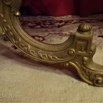LOT 109C: PAIR ONYX AND BRASS TABLES, MID CENTURY