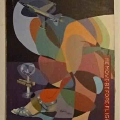 LOT 50C: MIGUEL PERALES SURREALIST ACRYLIC ON CANVAS PAINTING