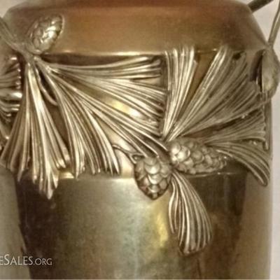 LOT 63: ART NOUVEAU STYLE LAMP, METAL URN FORM BASE