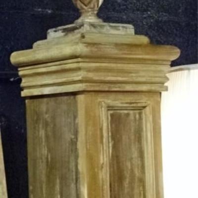 LOT 41A: 2 PC CUSTOM WOOD CONSOLE TABLE AND MIRROR, TWO AVAILABLE!
