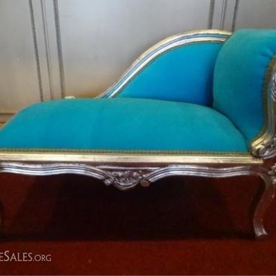 LOT 93C: LOUIS XV STYLE CHILD SIZE CHAISE