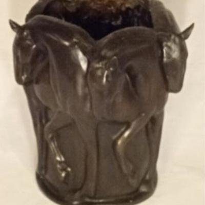 LOT 77D: FRENCH ART DECO STYLE BRONZE VASE