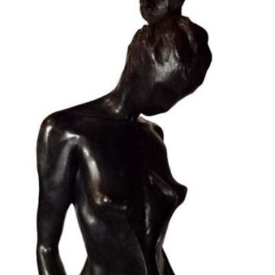 LOT 57: LARGE STEFANO PIEROTTI ITALIAN BRONZE SCULPTURE, "TOP MODEL"