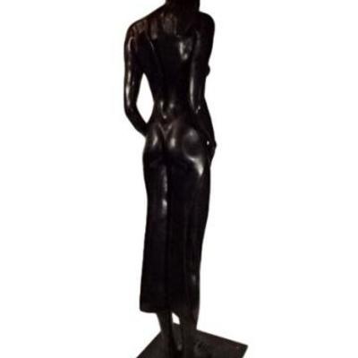 LOT 57: LARGE STEFANO PIEROTTI ITALIAN BRONZE SCULPTURE, "TOP MODEL"