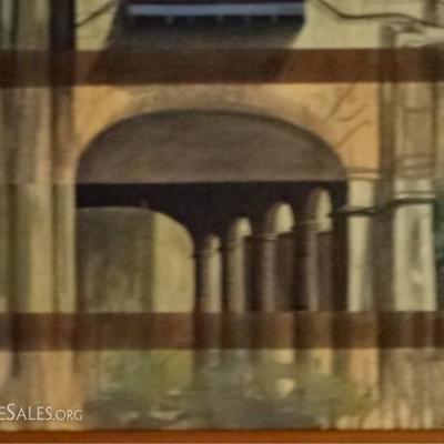 LOT 25A: PORTULES SIGNED OIL ON CANVAS PAINTING
