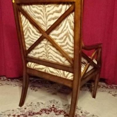 LOT 44B: CONTEMPORARY ZEBRA STRIPE ARMCHAIR