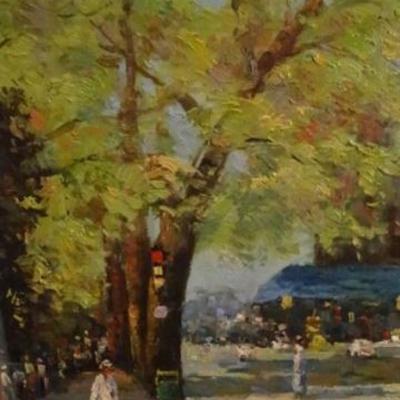 LOT 88C: LARGE OIL PAINTING ON CANVAS