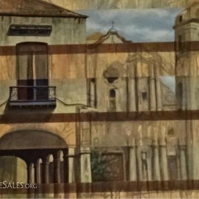 LOT 25A: PORTULES SIGNED OIL ON CANVAS PAINTING