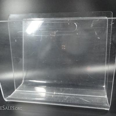LOT 92D: LUCITE MAGAZINE RACK