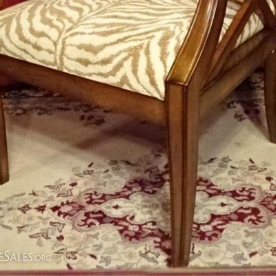 LOT 44B: CONTEMPORARY ZEBRA STRIPE ARMCHAIR